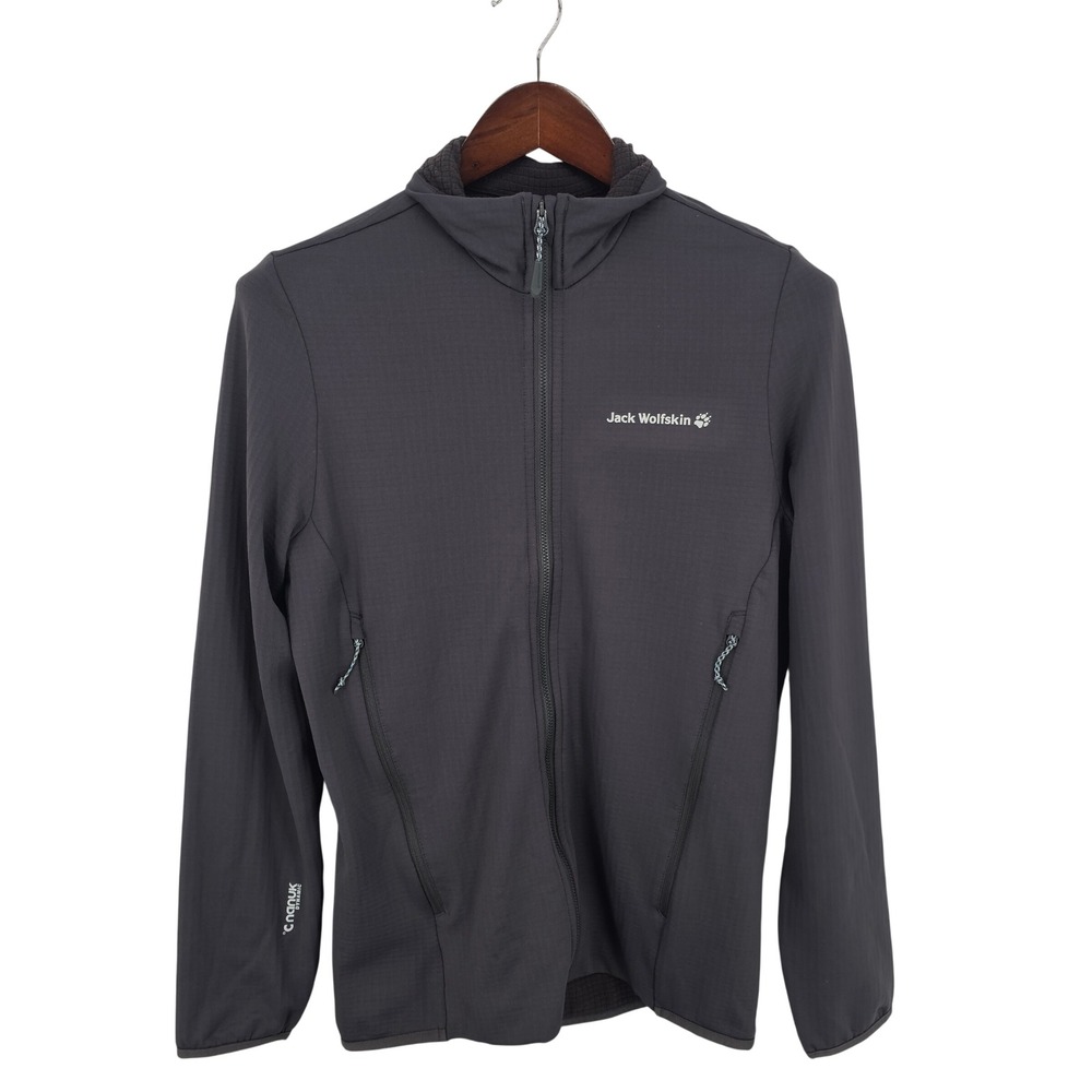 Jack Wolfskin DNA Fleece M Phantom Grey Full‎ Zip Jacket 1710271 Mens Small NEW